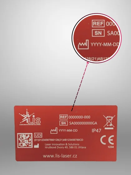 Laserové značení eloxovaného hliníku