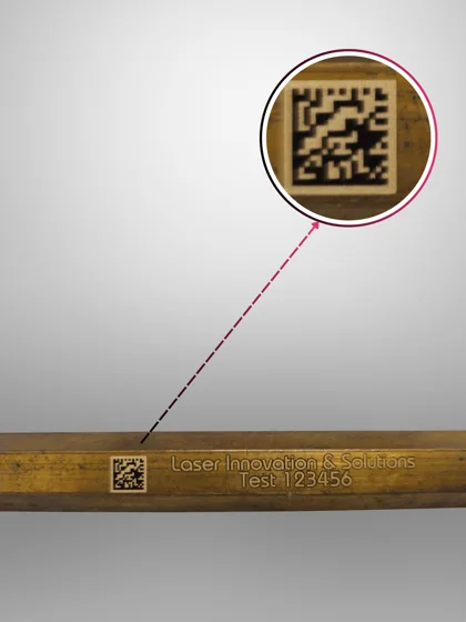 DataMatrix na měděném dílu