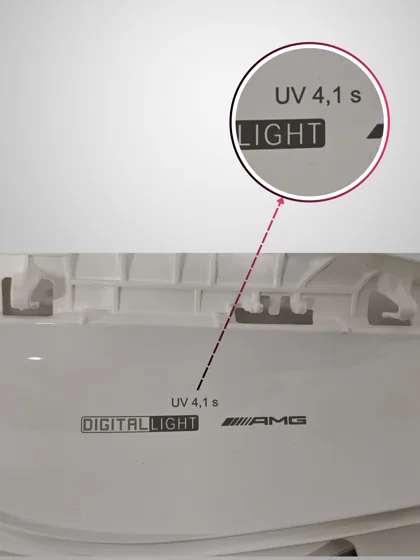 Kryt světlometu: detail